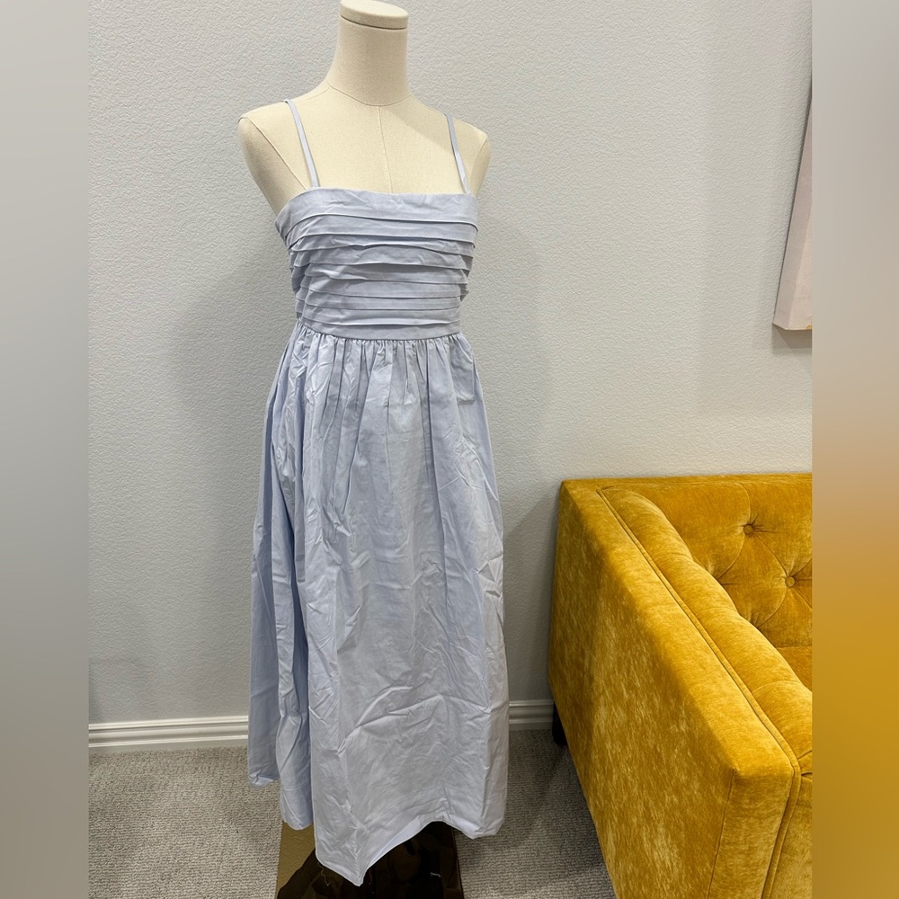 TCEC Baby Blue Pleated Midi Sundress